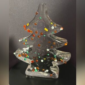 Enesco Festive Glass Christmas Tree